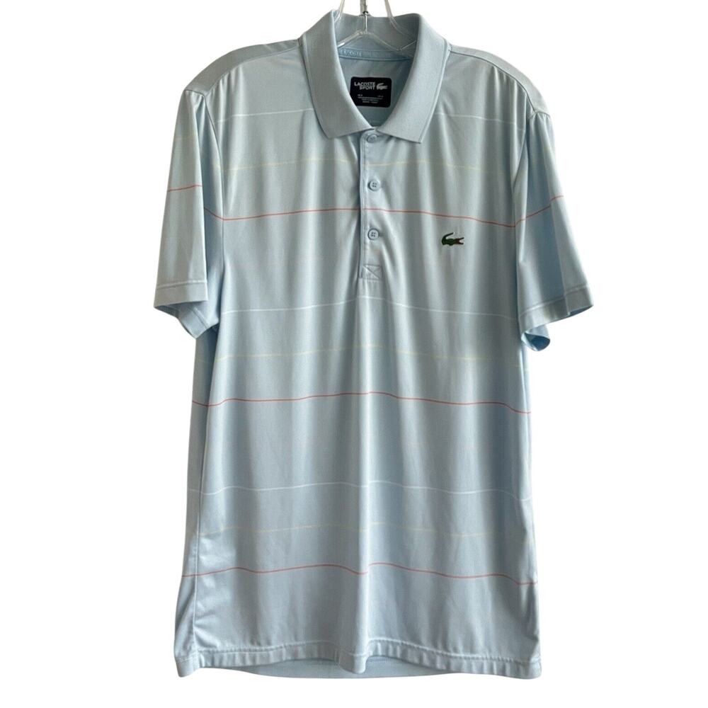 Lacoste Sport light blue polo shirt golf casual tennis everyday shirt, size M
